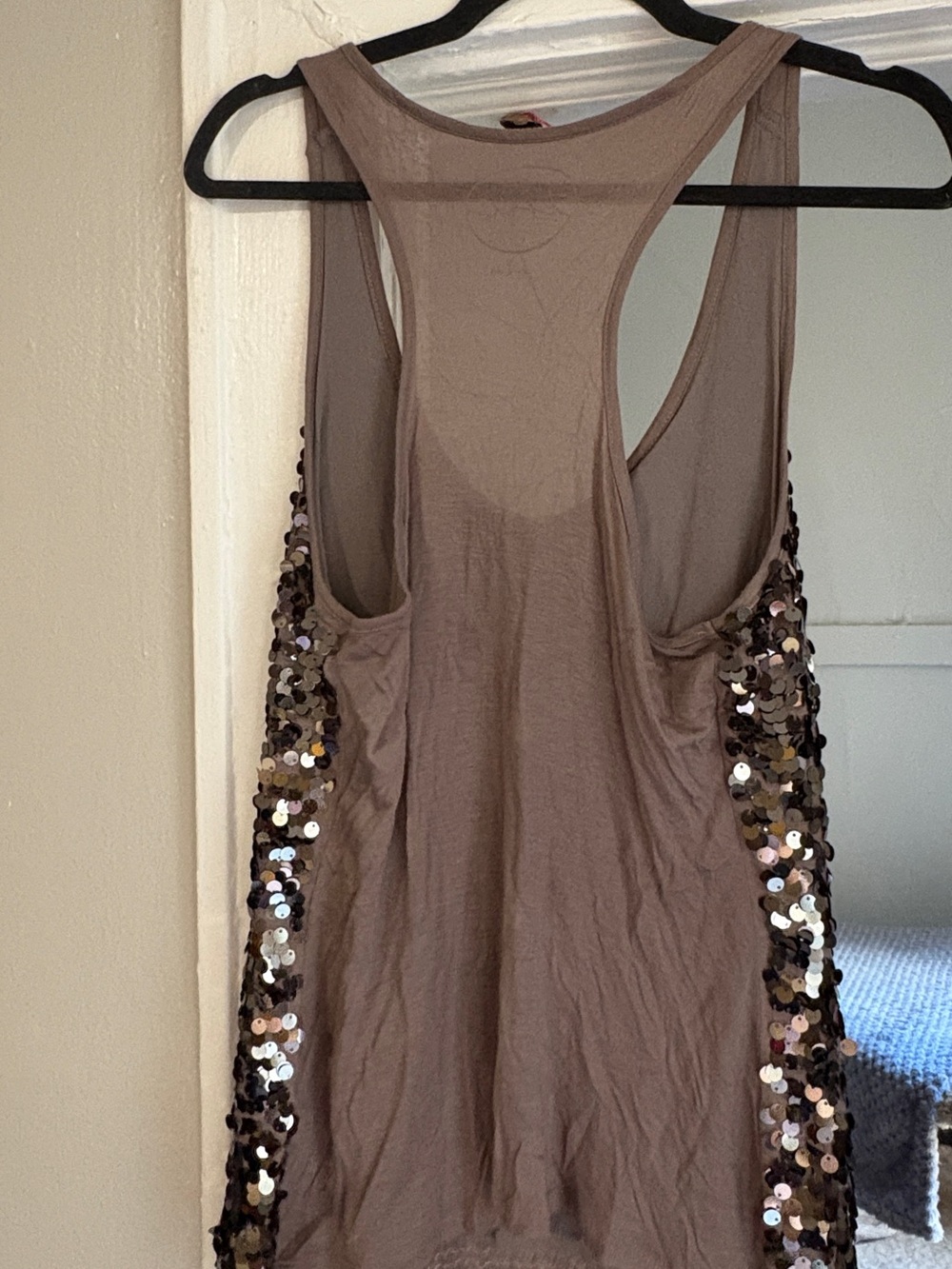 INC International Concepts Brown Sequin Tank Top - Picture 2 of 3